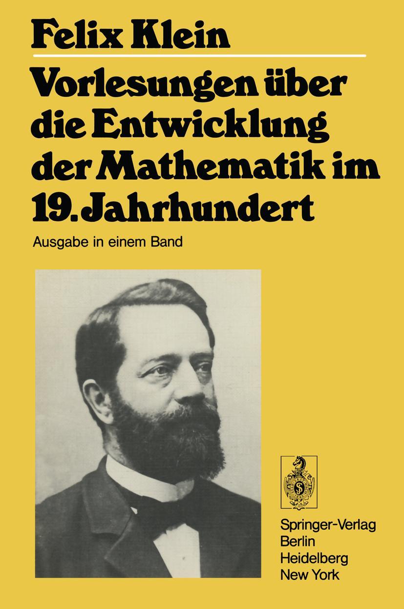 Vorderes Coverbild Vorlesungen über die Entwicklung der Mathematik im 19. Jahrhundert
