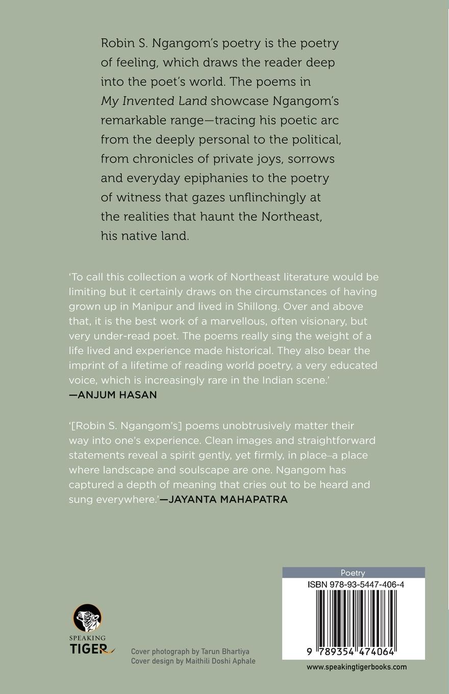 Rückseitencover MY INVENTED LAND NEW AND SELECTED POEMS