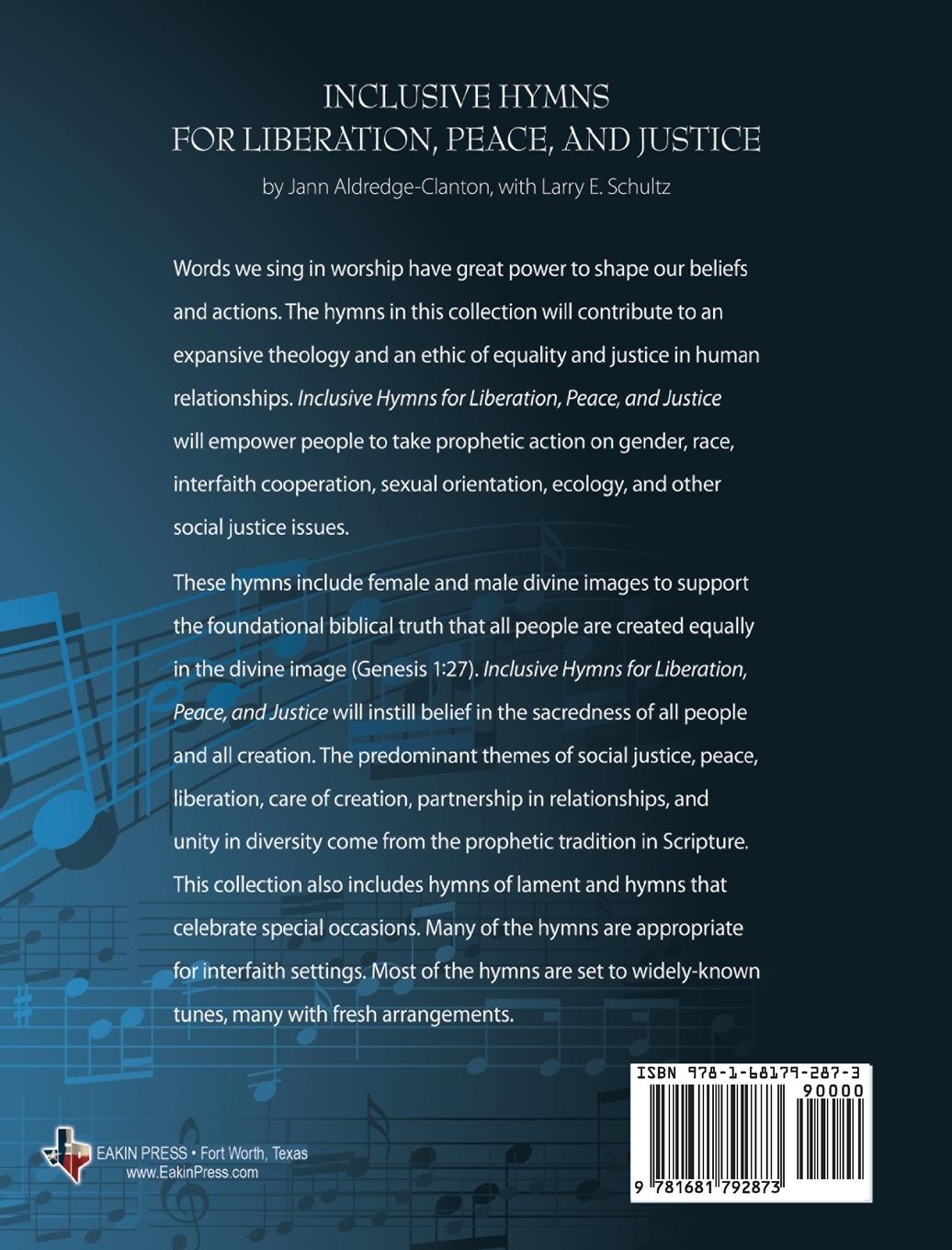 Rückseitencover Inclusive Hymns For Liberation, Peace and Justice