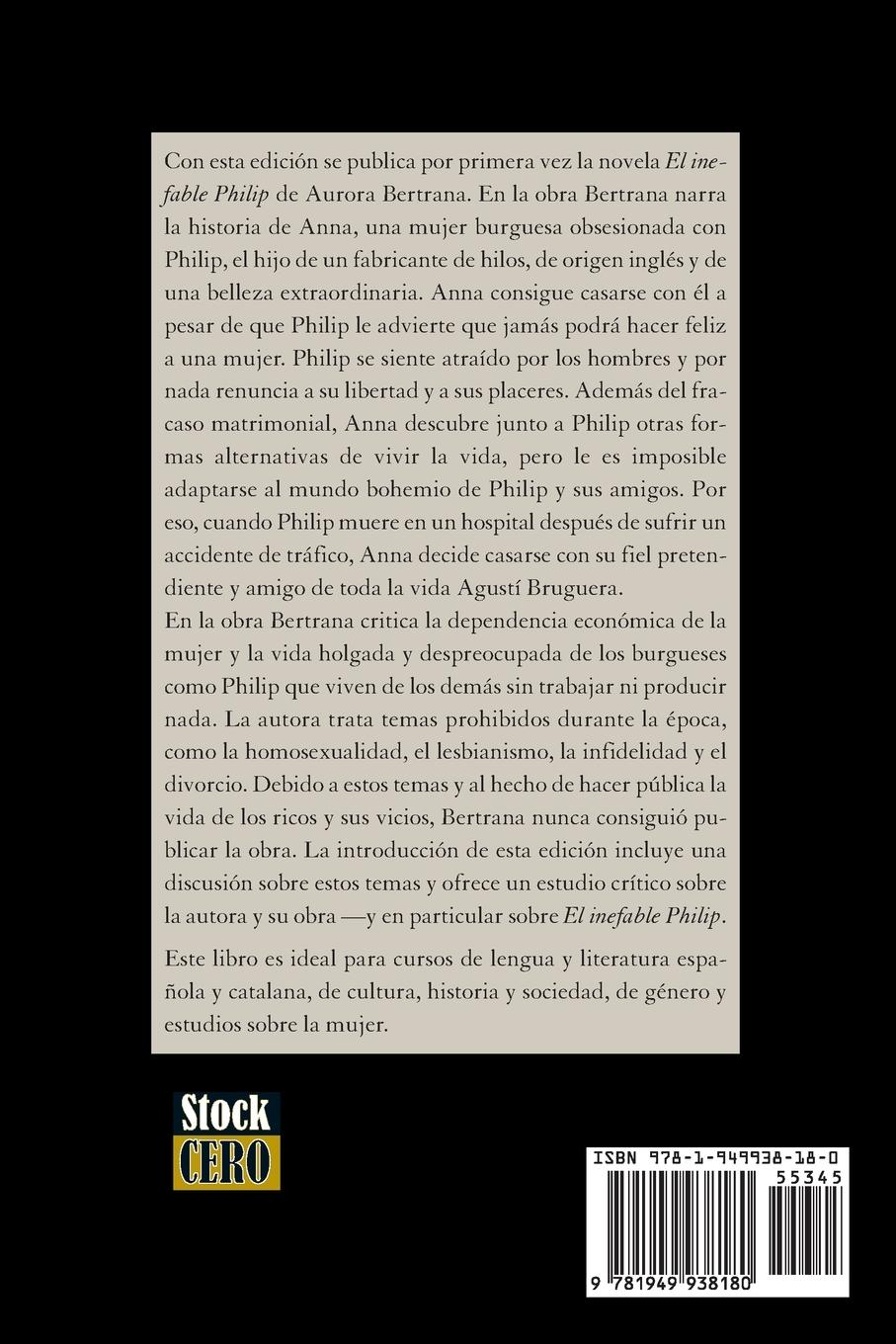 Rückseitencover El inefable Philip