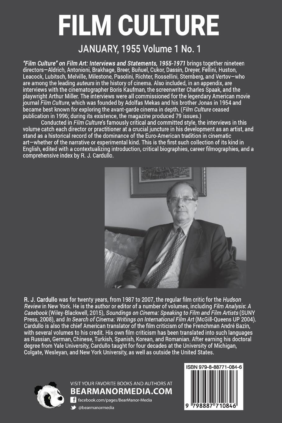Rückseitencover Film Culture on Film Art