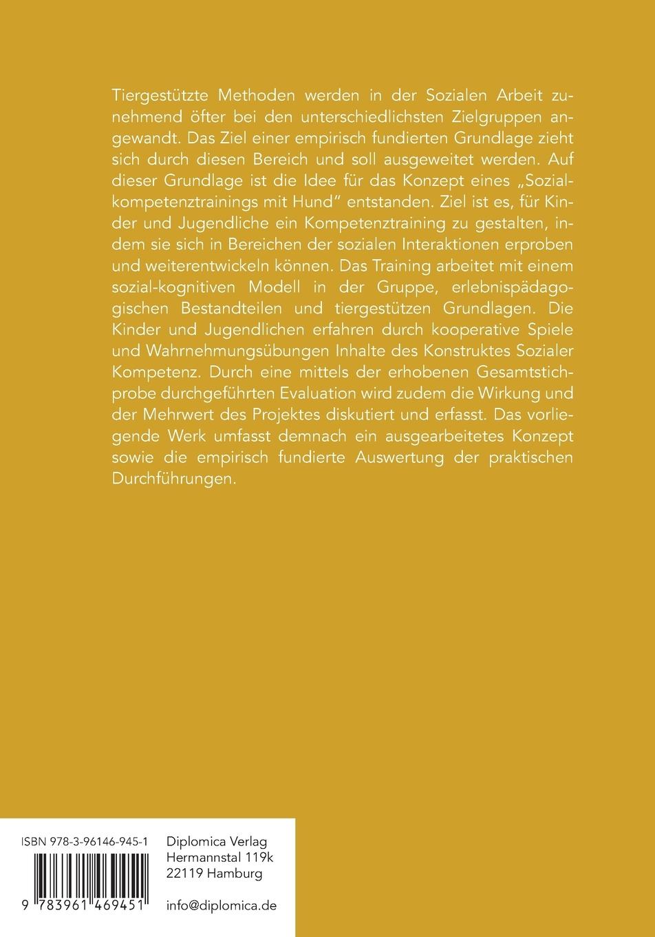 Rückseitencover Sozialkompetenztraining mit Hund. Ein tiergestütztes Kompetenztraining für Kinder und Jugendliche