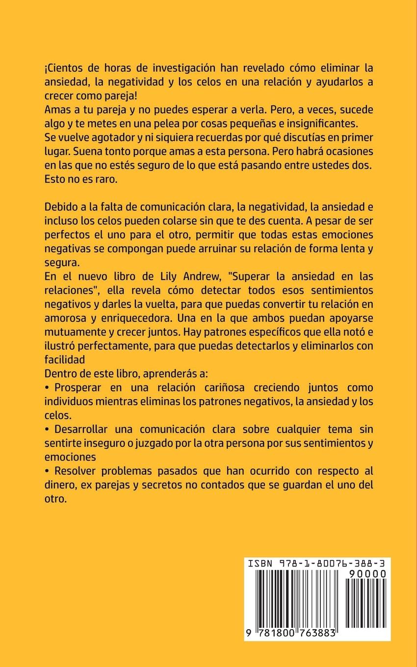 Rückseitencover Superar la Ansiedad en las Relaciones