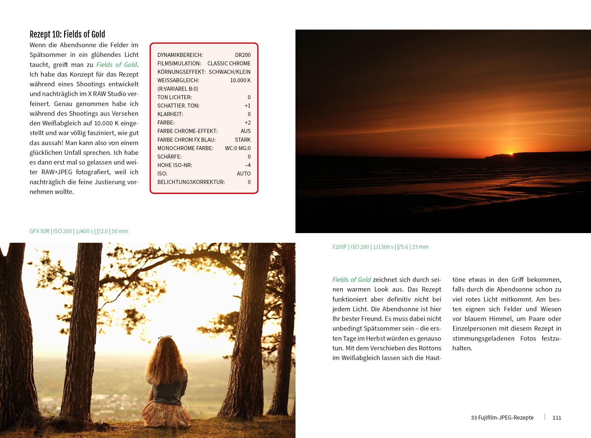 Beispielinhalt (Bild) 33 JPEG-Rezepte für Fujifilm X-Kameras