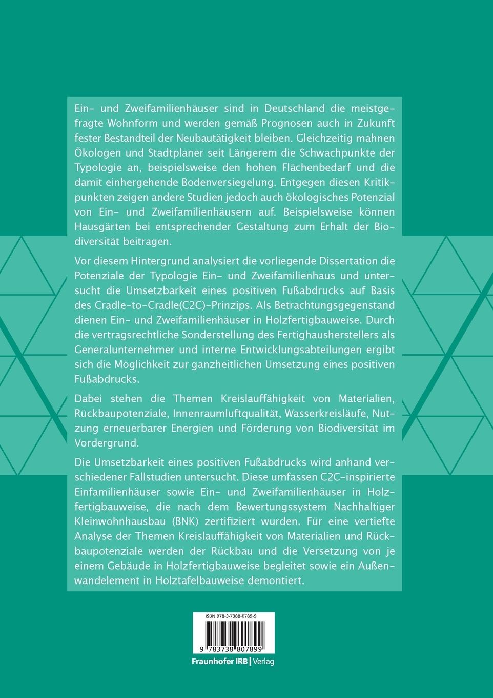 Rückseitencover Cradle to Cradle im Holzfertigbau.