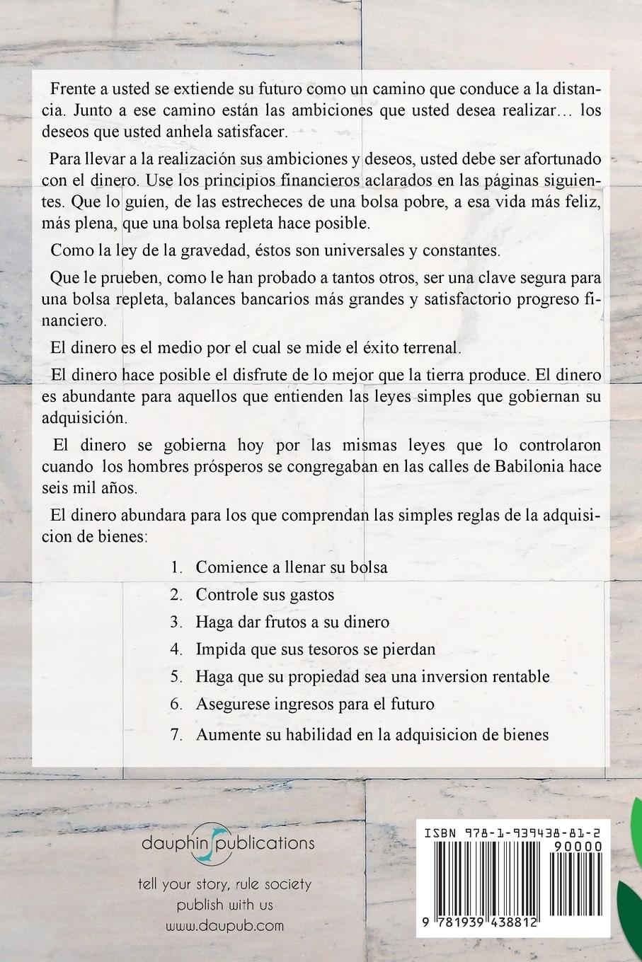 Rückseitencover El Hombre Más Rico De Babilonia - Richest Man In Babylon - Spanish Edition