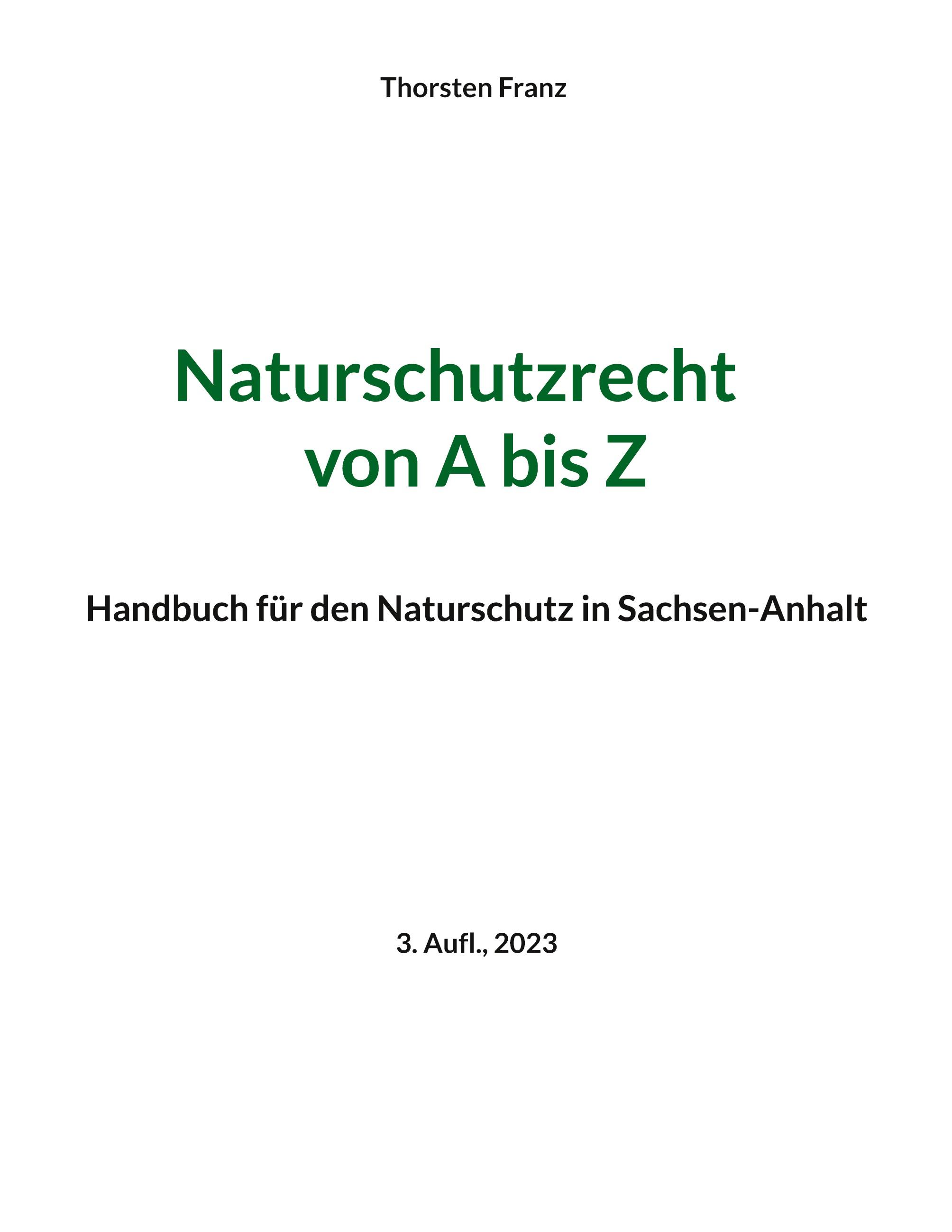 Vorderes Coverbild Naturschutzrecht von A bis Z