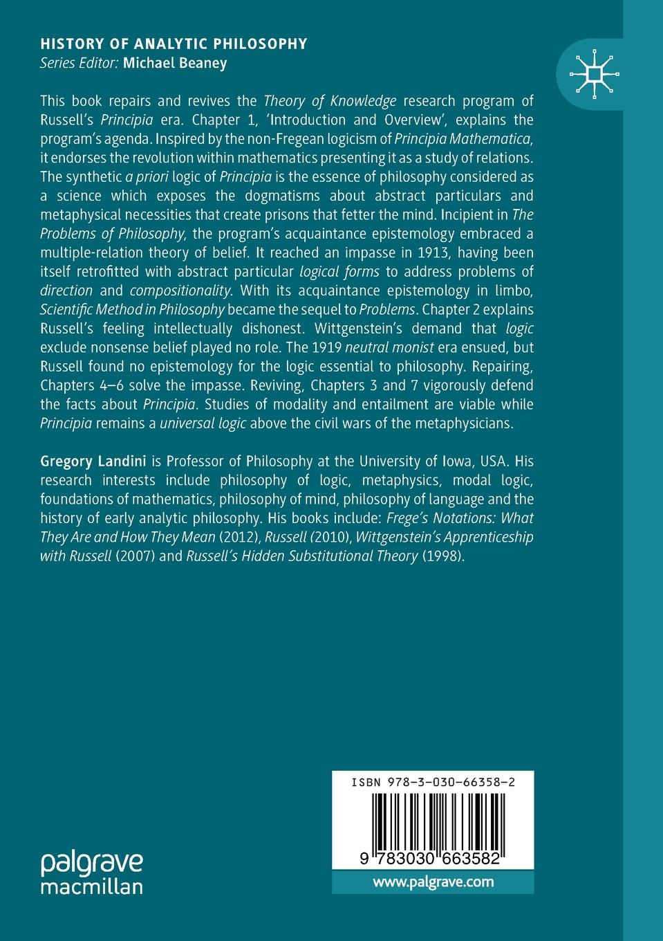 Rückseitencover Repairing Bertrand Russell's 1913 Theory of Knowledge