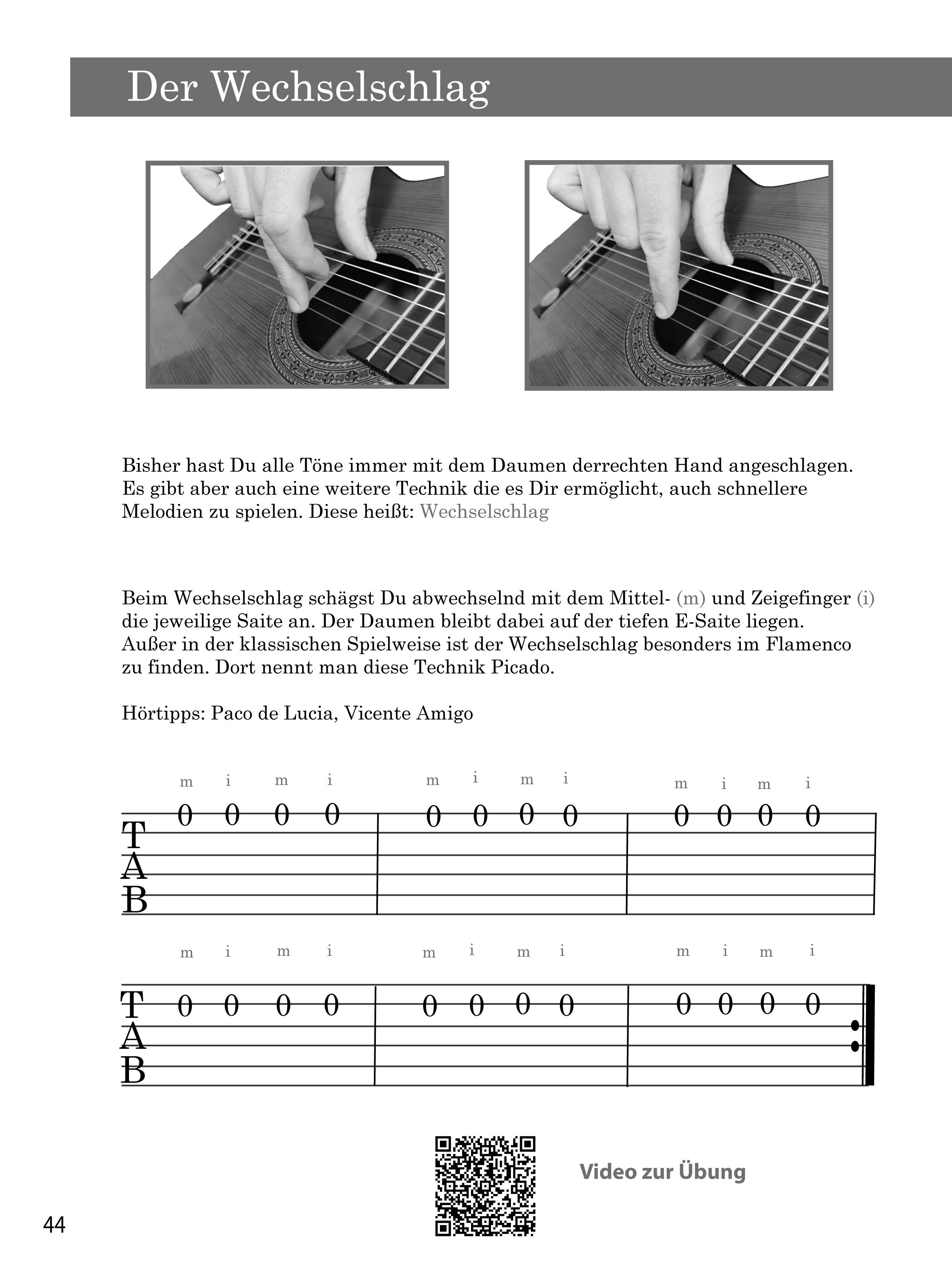 Beispielinhalt (Bild) Gitarre Komplett - Das Handbuch für Konzert- und E-Gitarre