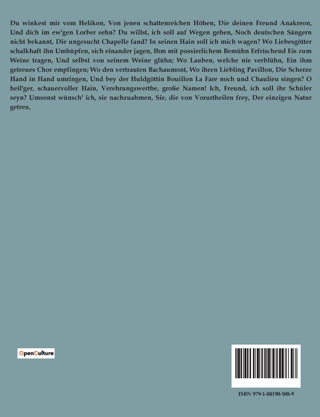 Rückseitencover Ausgewählte Gedichte