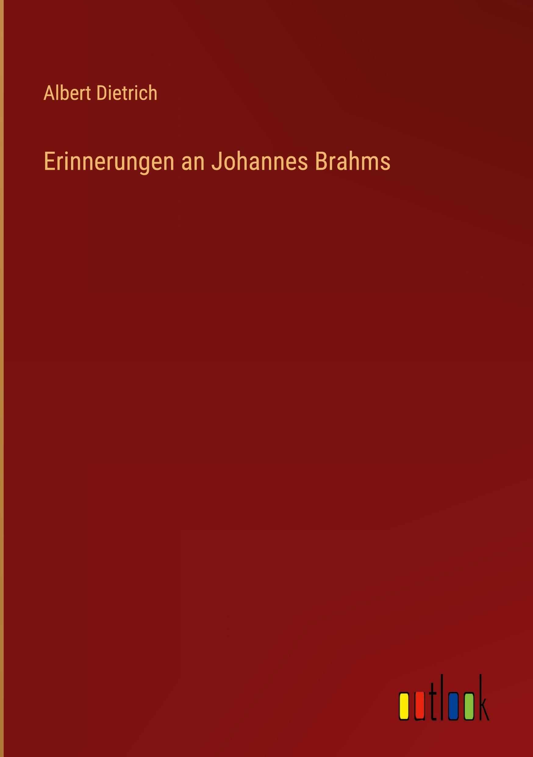 Vorderes Coverbild Erinnerungen an Johannes Brahms
