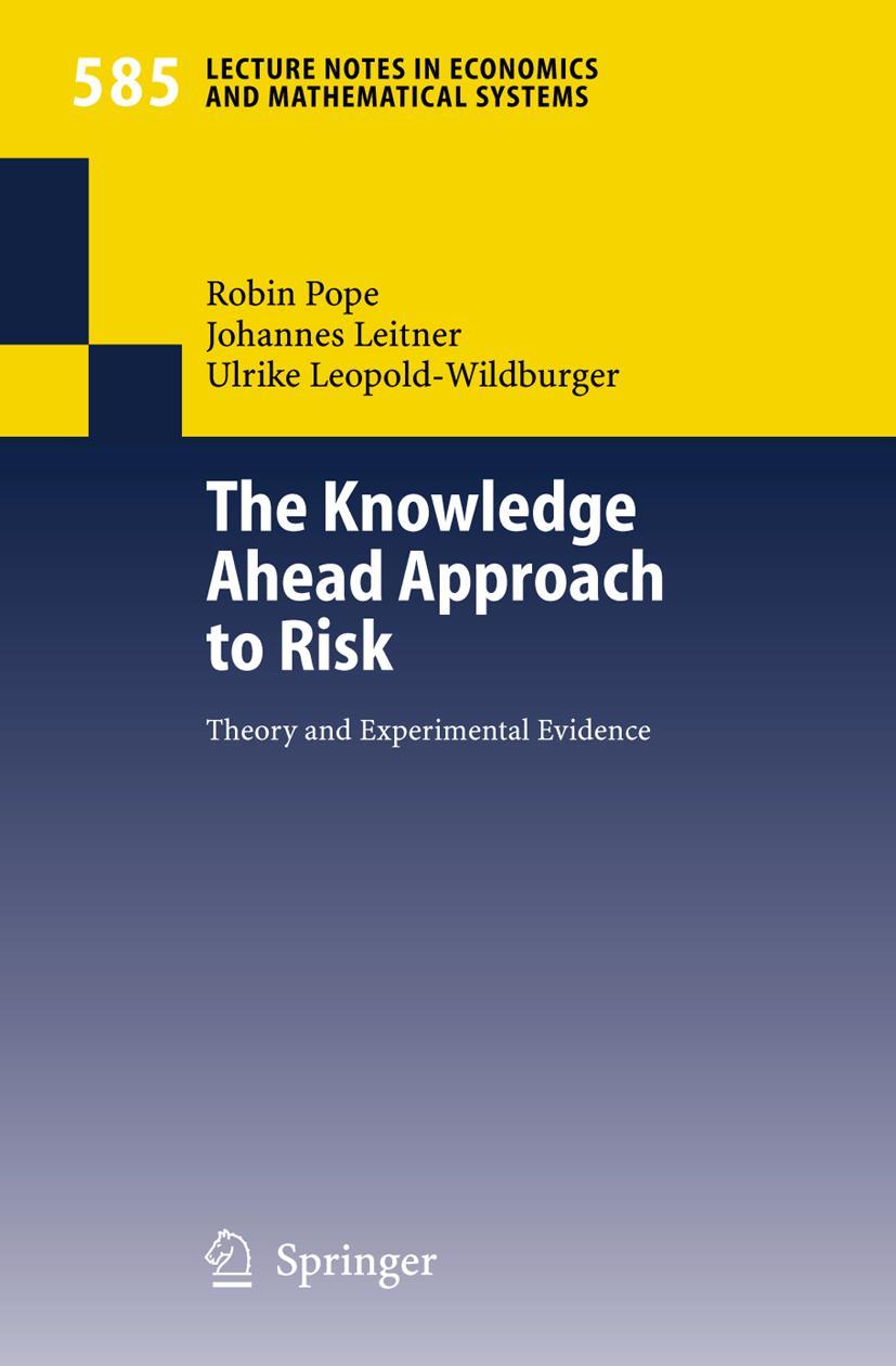 Vorderes Coverbild The Knowledge Ahead Approach to Risk