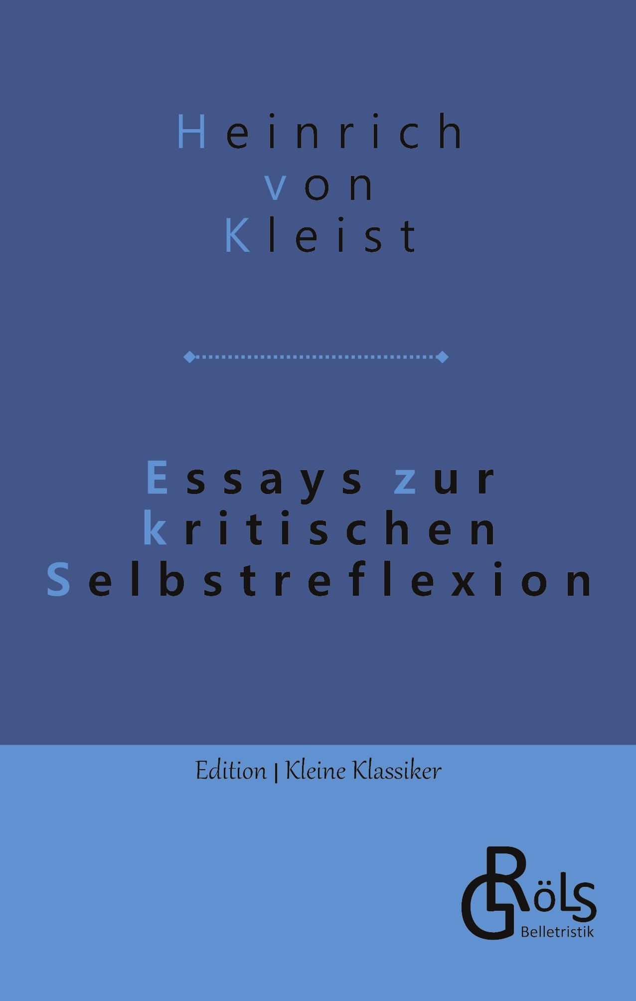 Vorderes Coverbild Essays zur kritischen Selbstreflexion