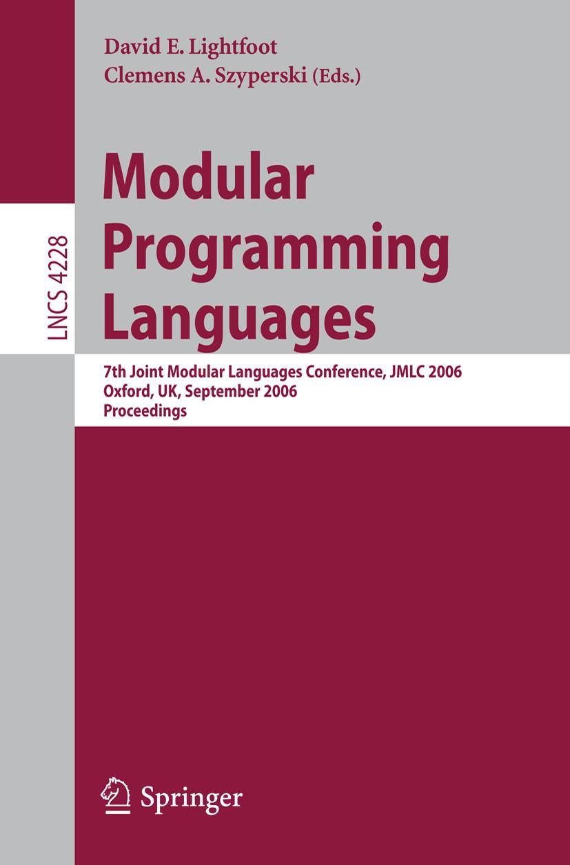 Vorderes Coverbild Modular Programming Languages