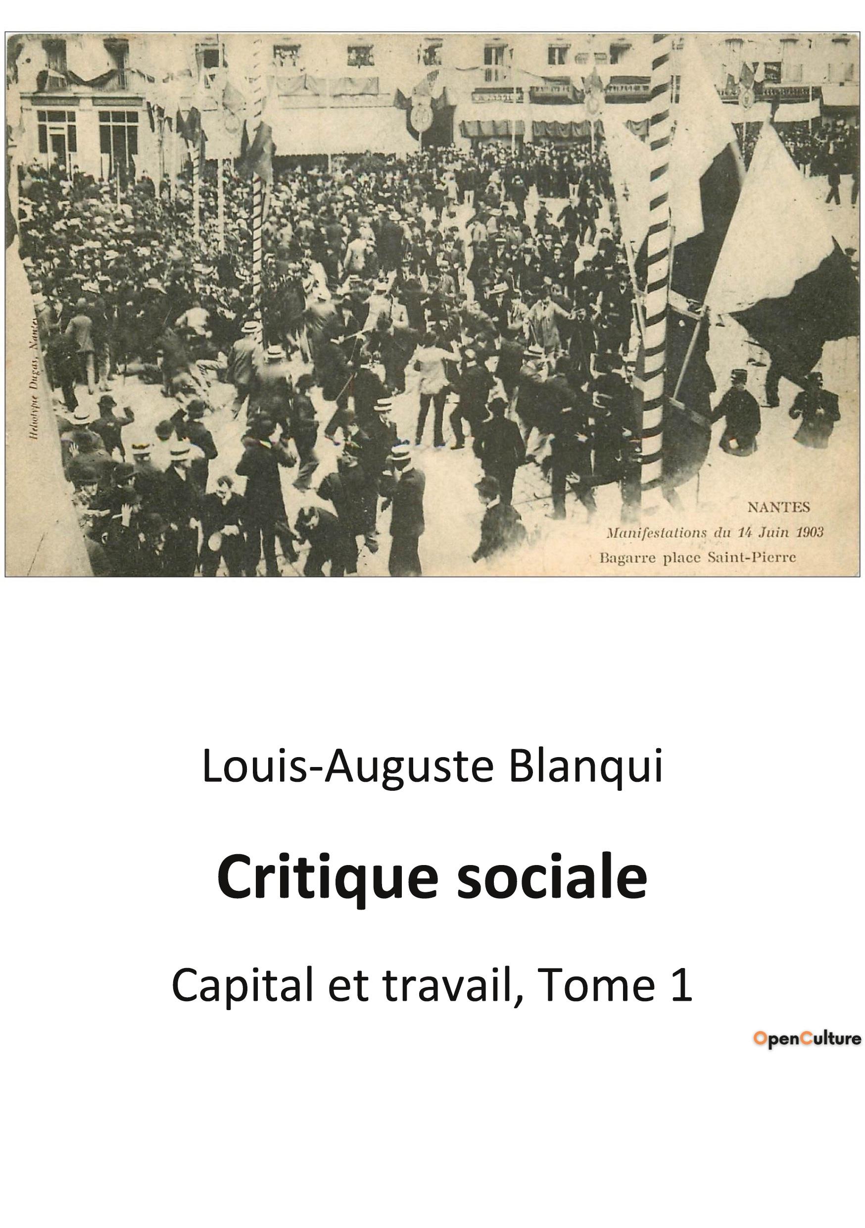 Vorderes Coverbild Critique sociale