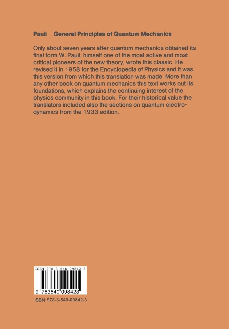 Rückseitencover General Principles of Quantum Mechanics