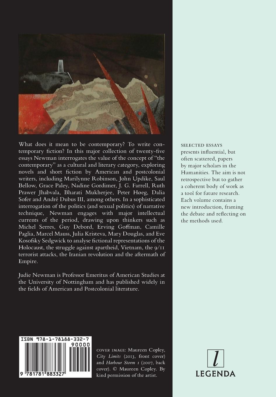 Rückseitencover Contemporary Fictions: Essays on American and Postcolonial Narratives