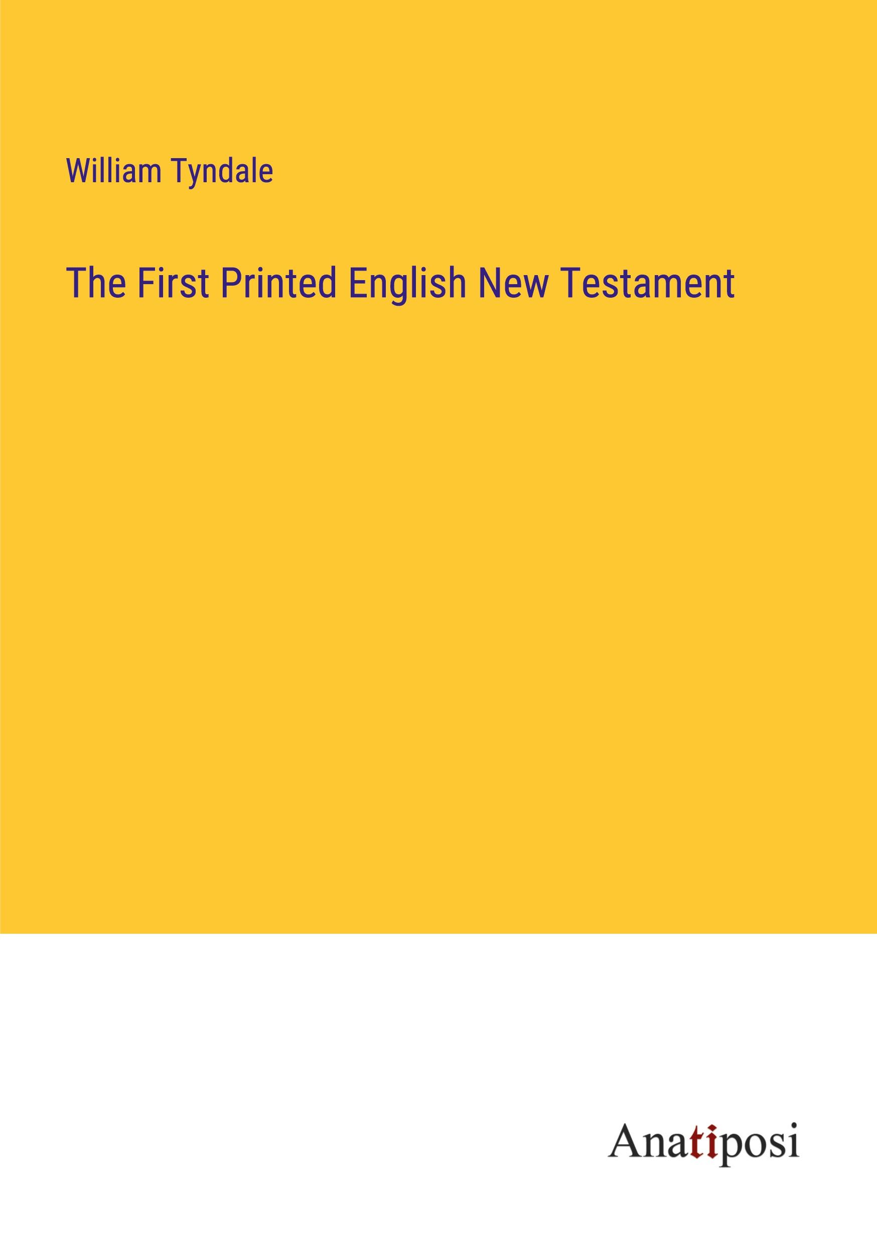 Vorderes Coverbild The First Printed English New Testament