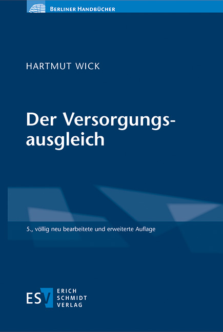 Vorderes Coverbild Der Versorgungsausgleich