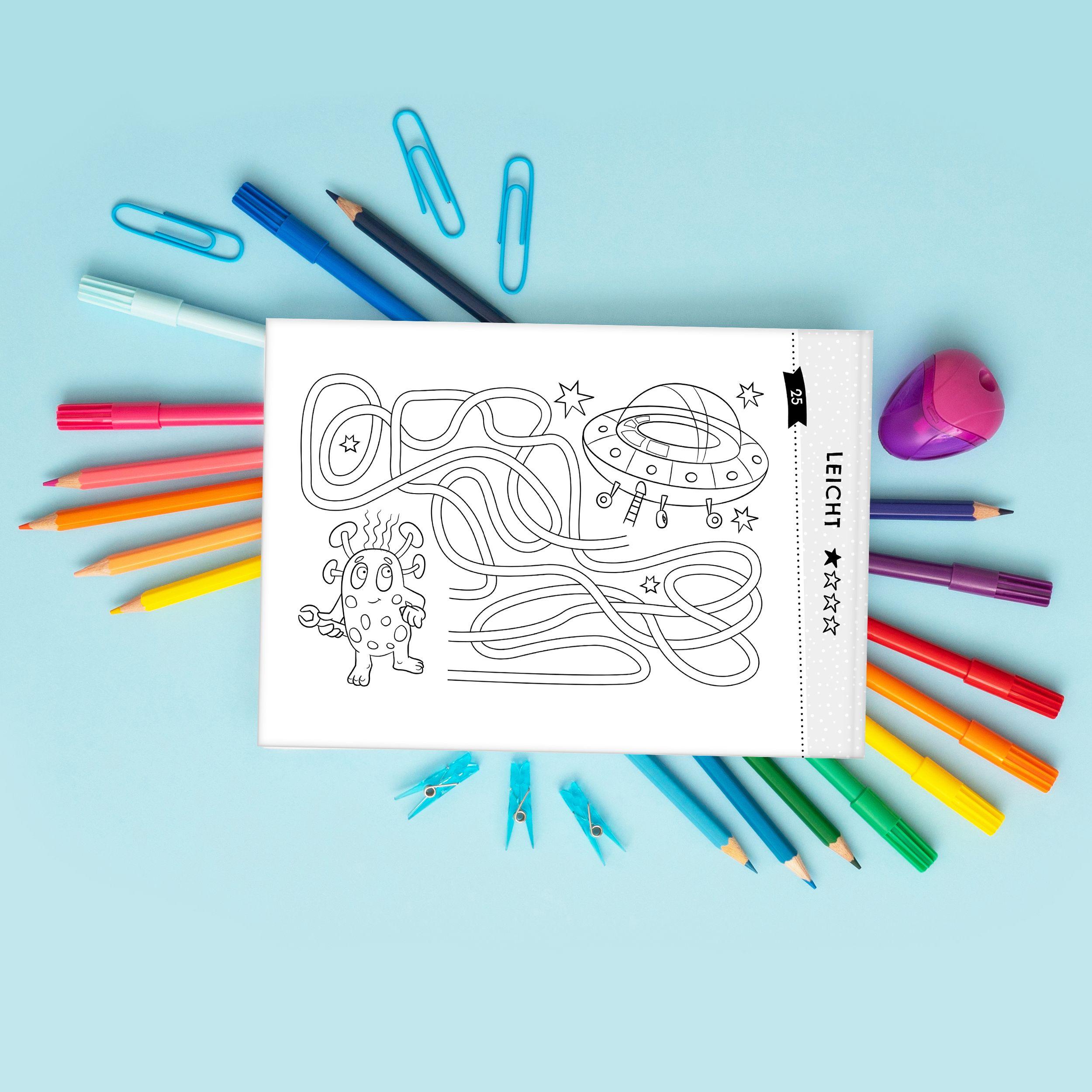 Beispielinhalt (Bild) 100 Rätsel: Der XXL Labyrinth-Block für Kinder ab 4