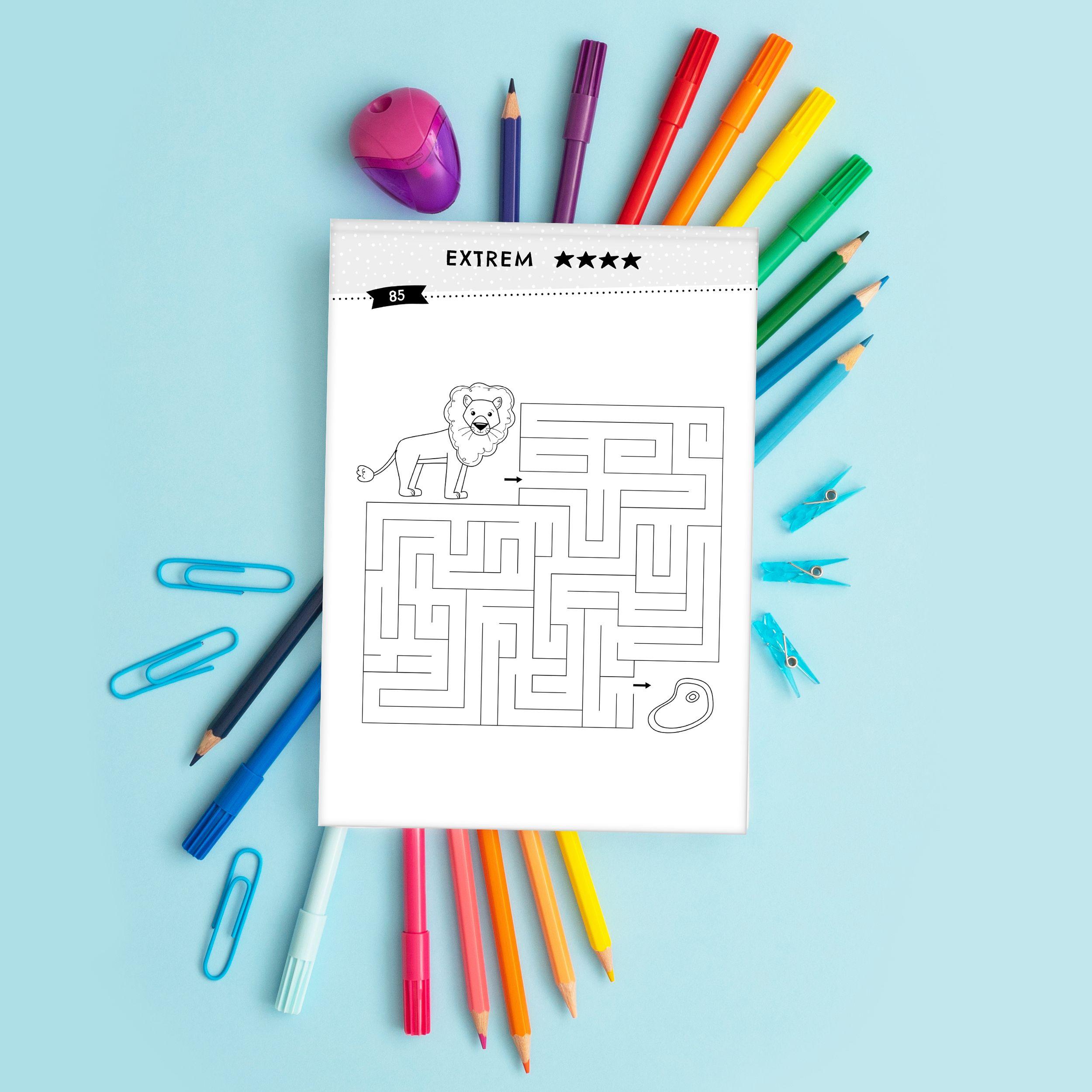 Beispielinhalt (Bild) 100 Rätsel: Der XXL Labyrinth-Block für Kinder ab 4