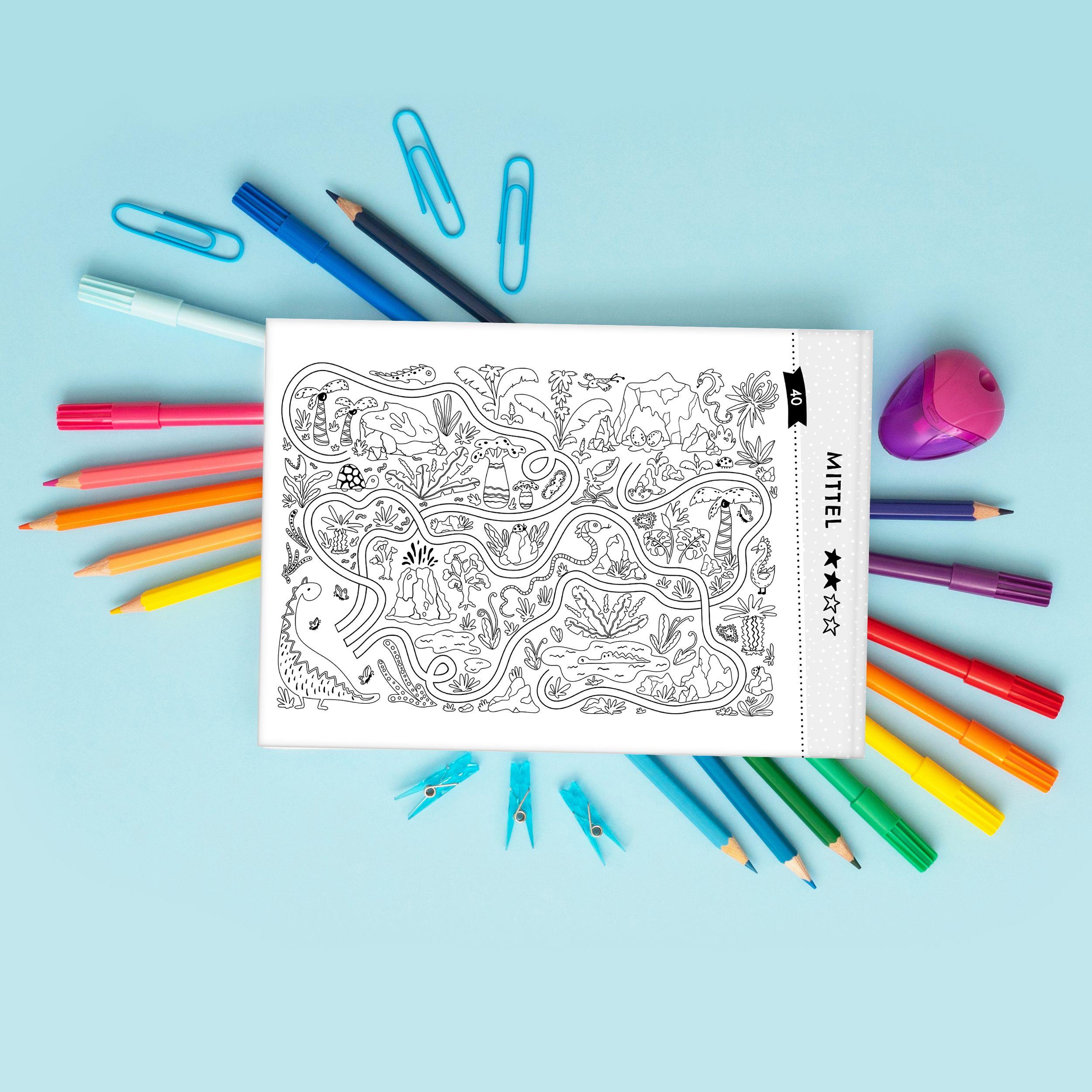 Beispielinhalt (Bild) 100 Rätsel: Der XXL Labyrinth-Block für Kinder ab 4