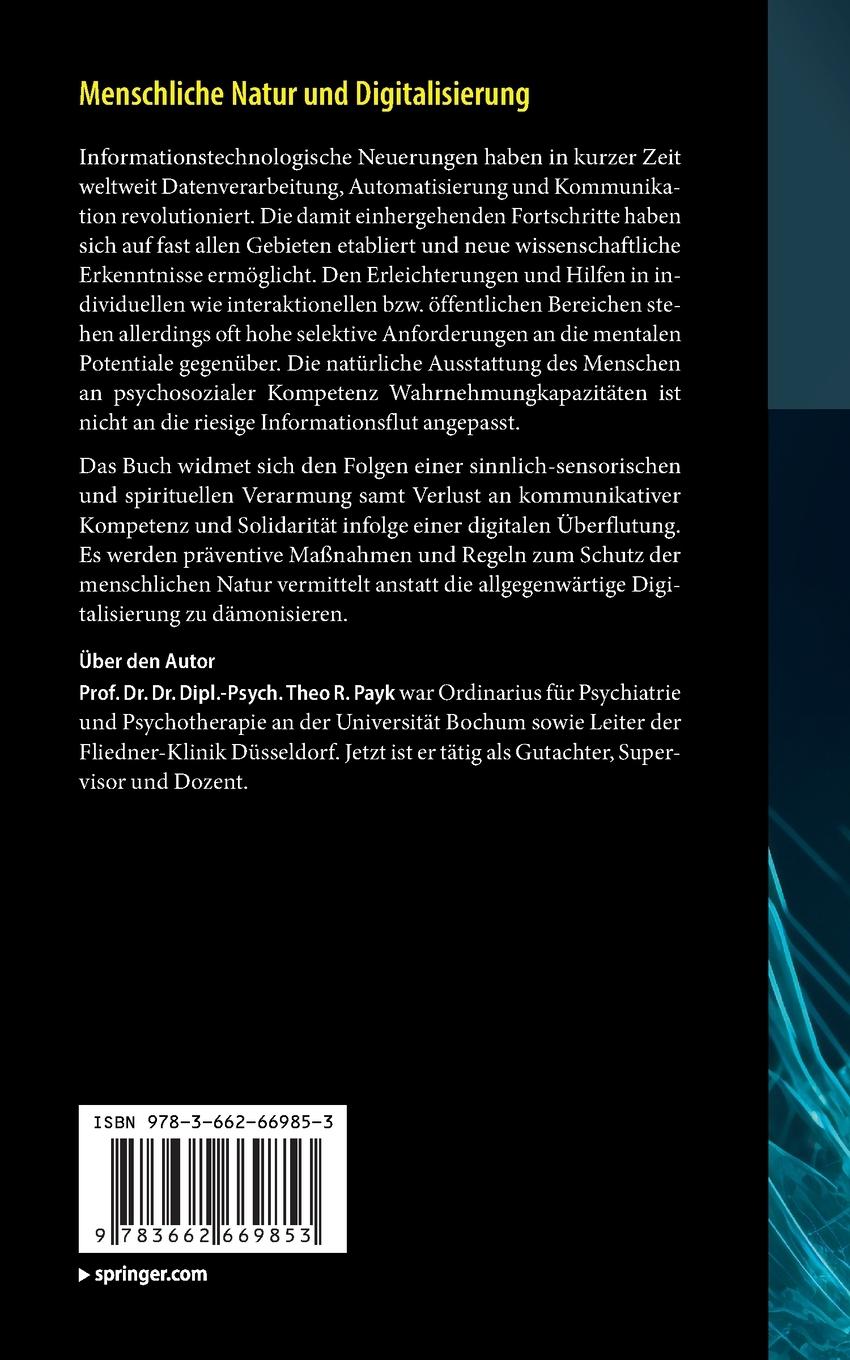 Rückseitencover Menschliche Natur und Digitalisierung
