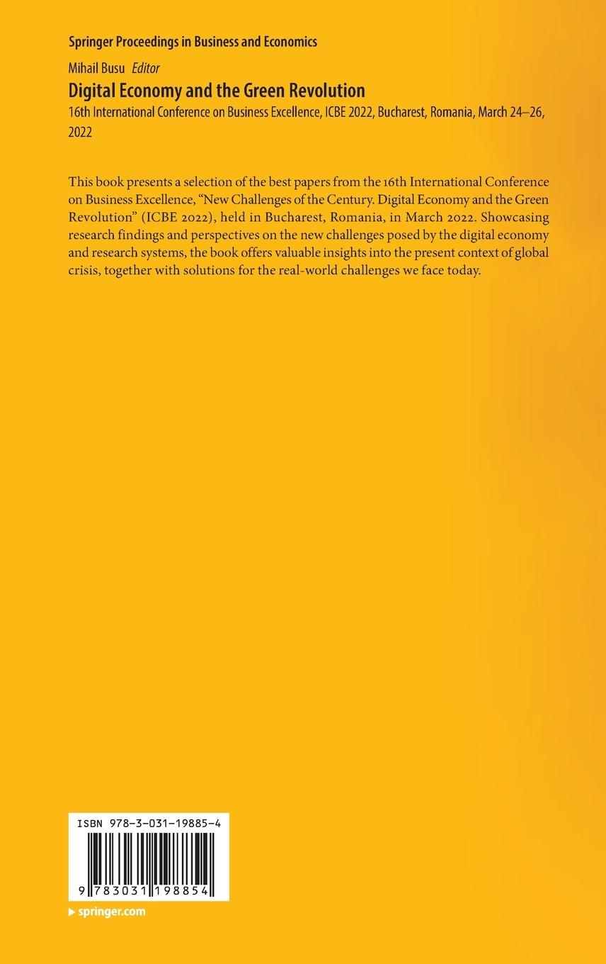Rückseitencover Digital Economy and the Green Revolution