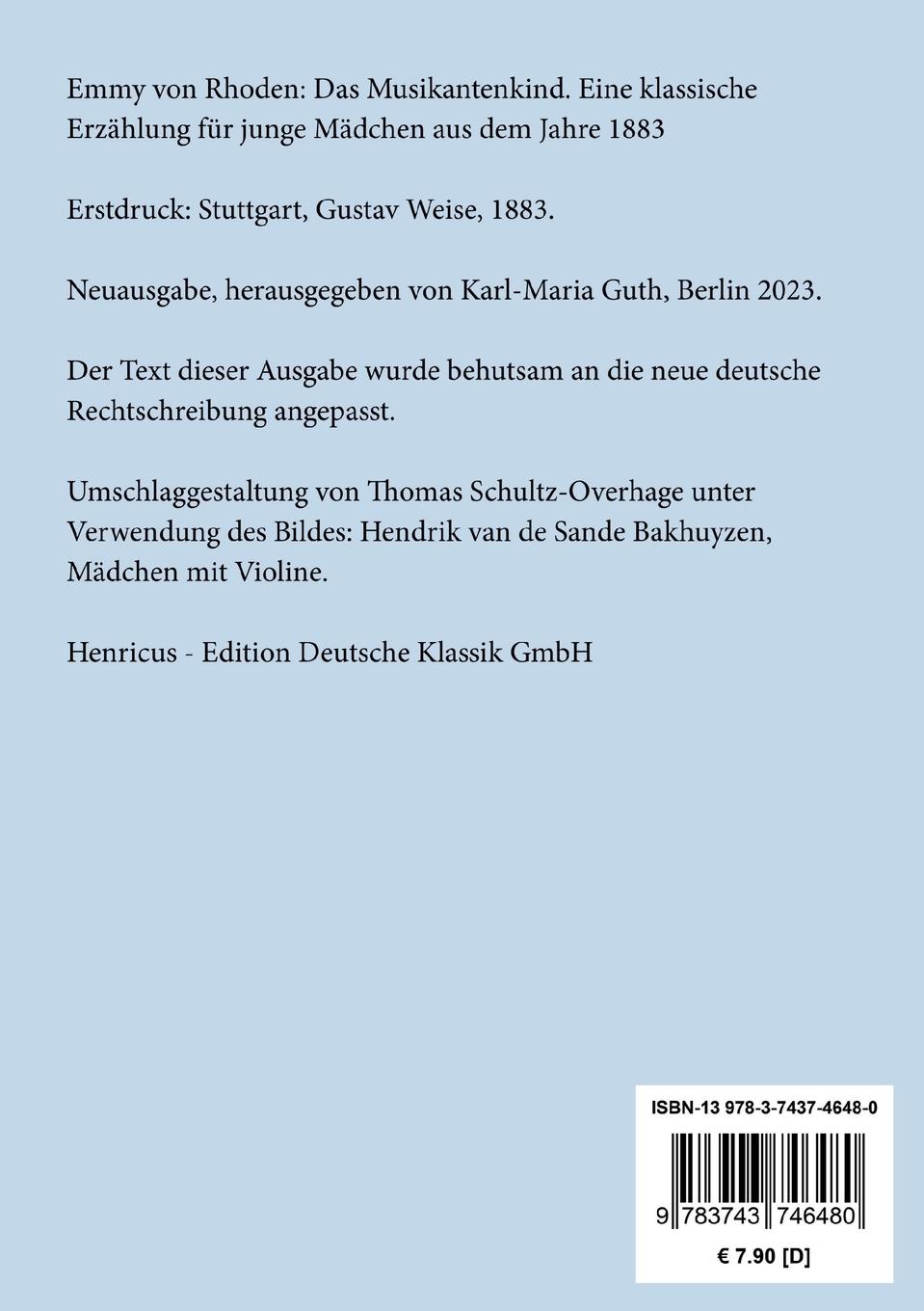 Rückseitencover Das Musikantenkind