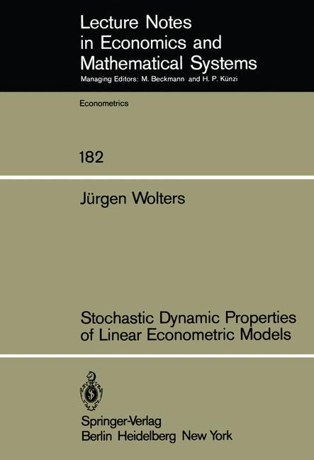 Vorderes Coverbild Stochastic Dynamic Properties of Linear Econometric Models