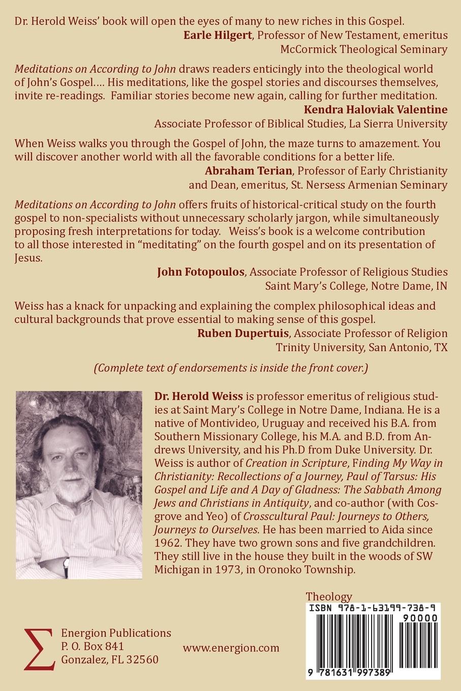 Rückseitencover Meditations on According to John (Telugu Edition