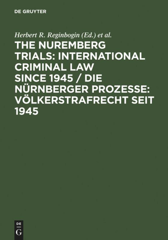 Vorderes Coverbild The Nuremberg Trials: International Criminal Law Since 1945