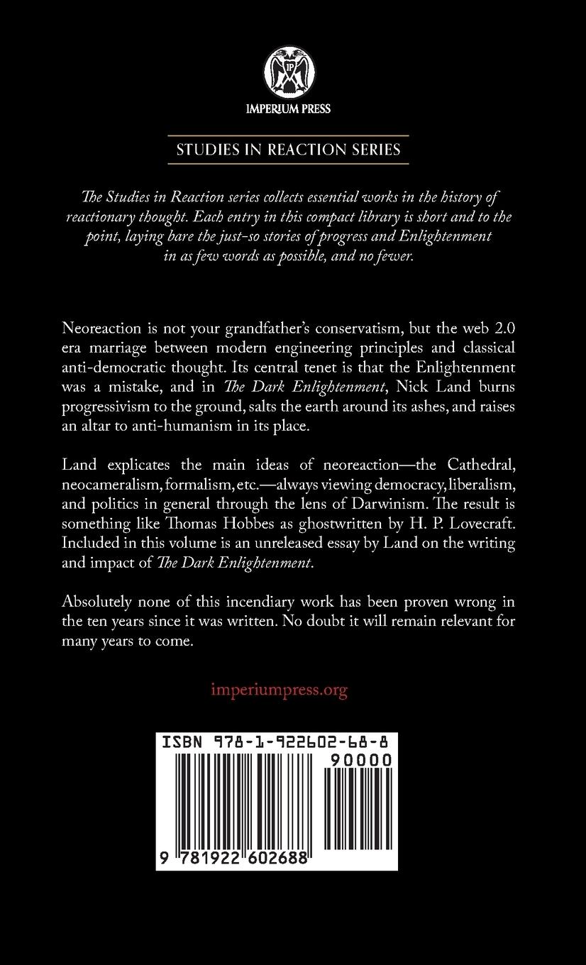 Rückseitencover The Dark Enlightenment - Imperium Press