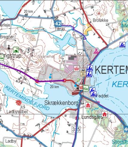 Beispielinhalt (Bild) 5 Fahrradkarte Dänemark / Cykelkort Danmark 1:100.000 - Fünen