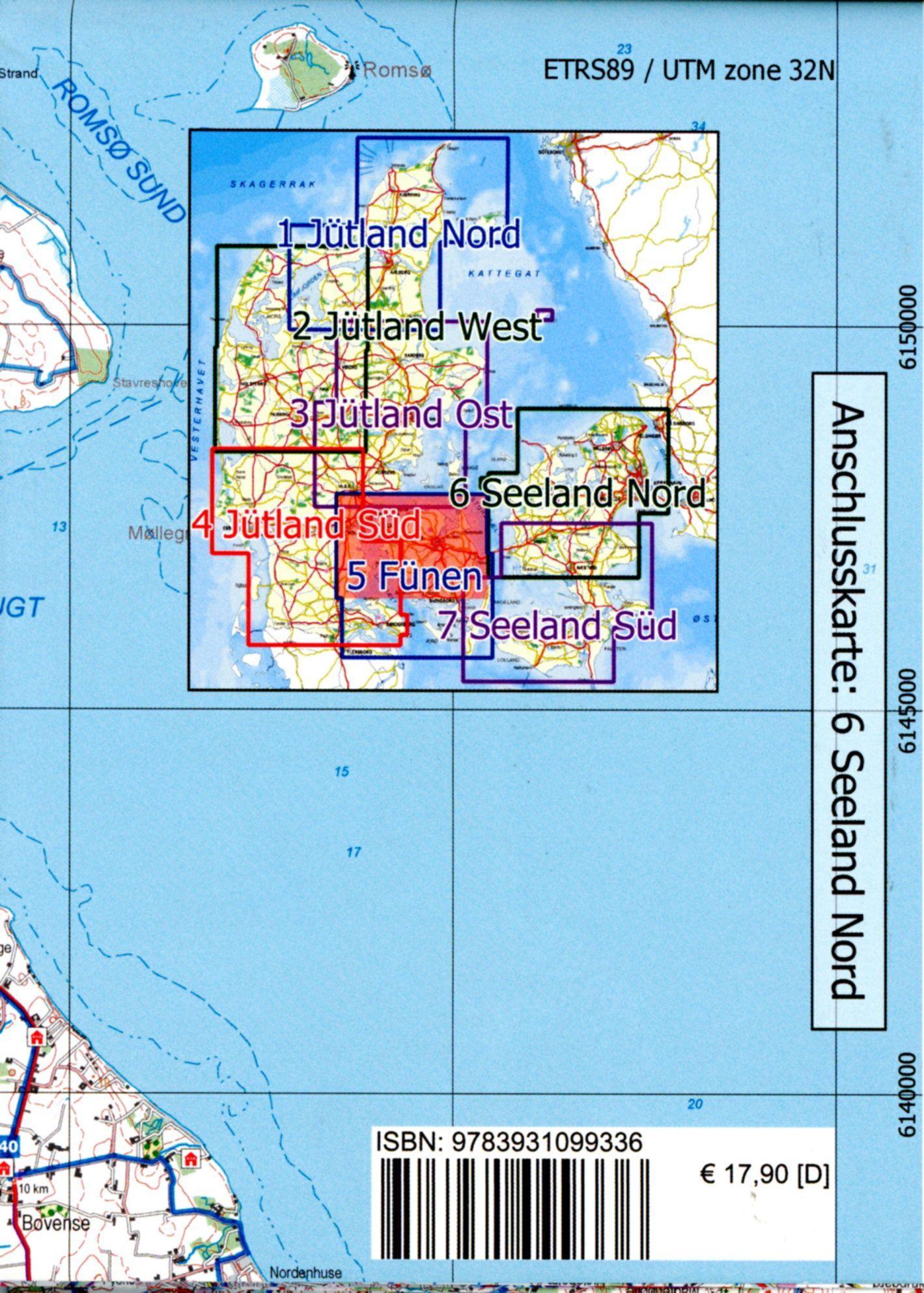Beispielinhalt (Bild) 5 Fahrradkarte Dänemark / Cykelkort Danmark 1:100.000 - Fünen