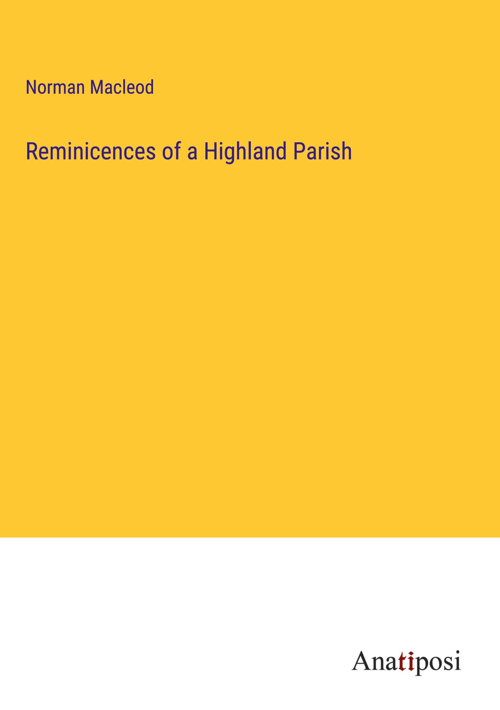 Vorderes Coverbild Reminicences of a Highland Parish