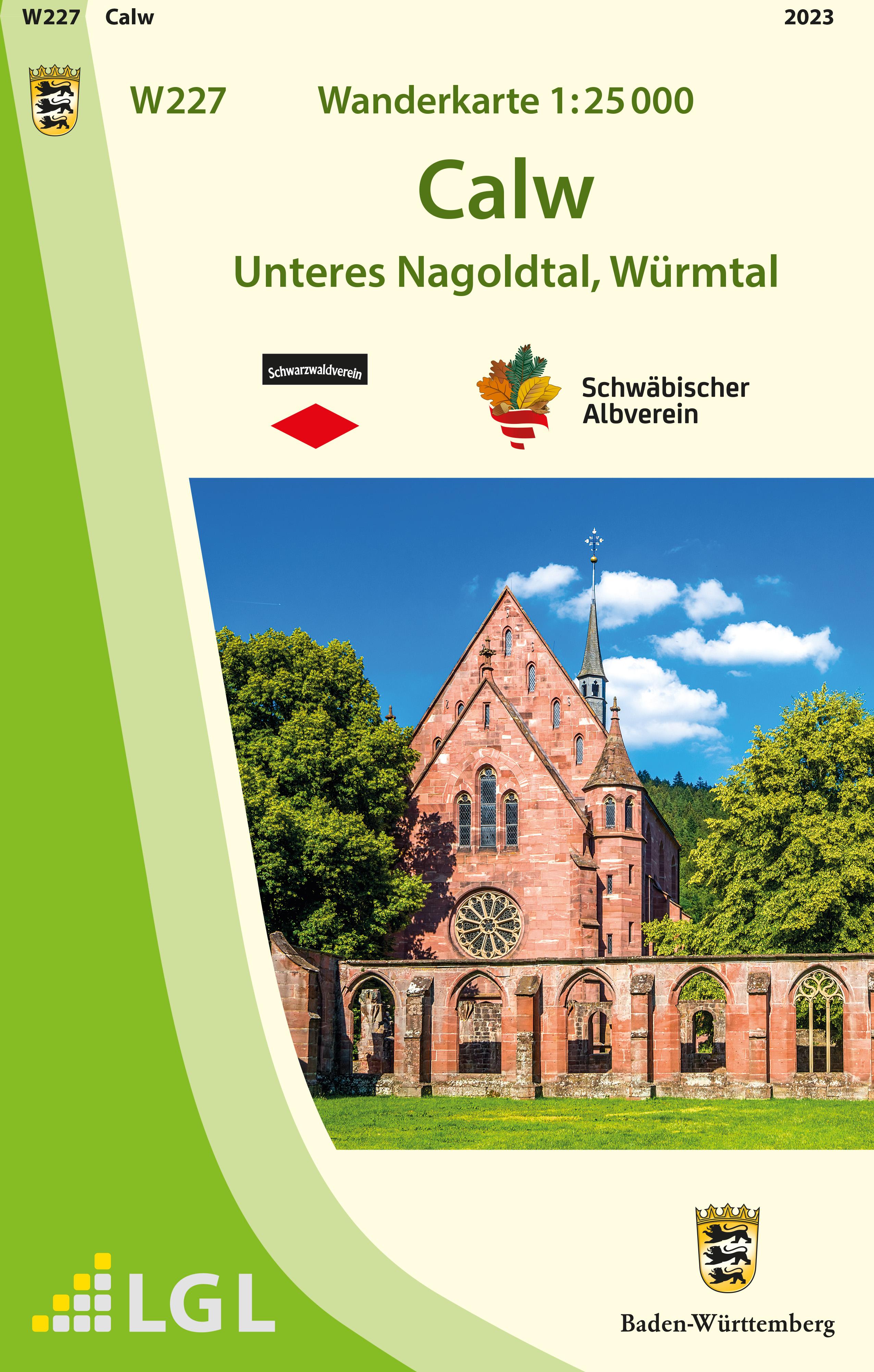 Vorderes Coverbild W227 Wanderkarte 1:25 000 Calw