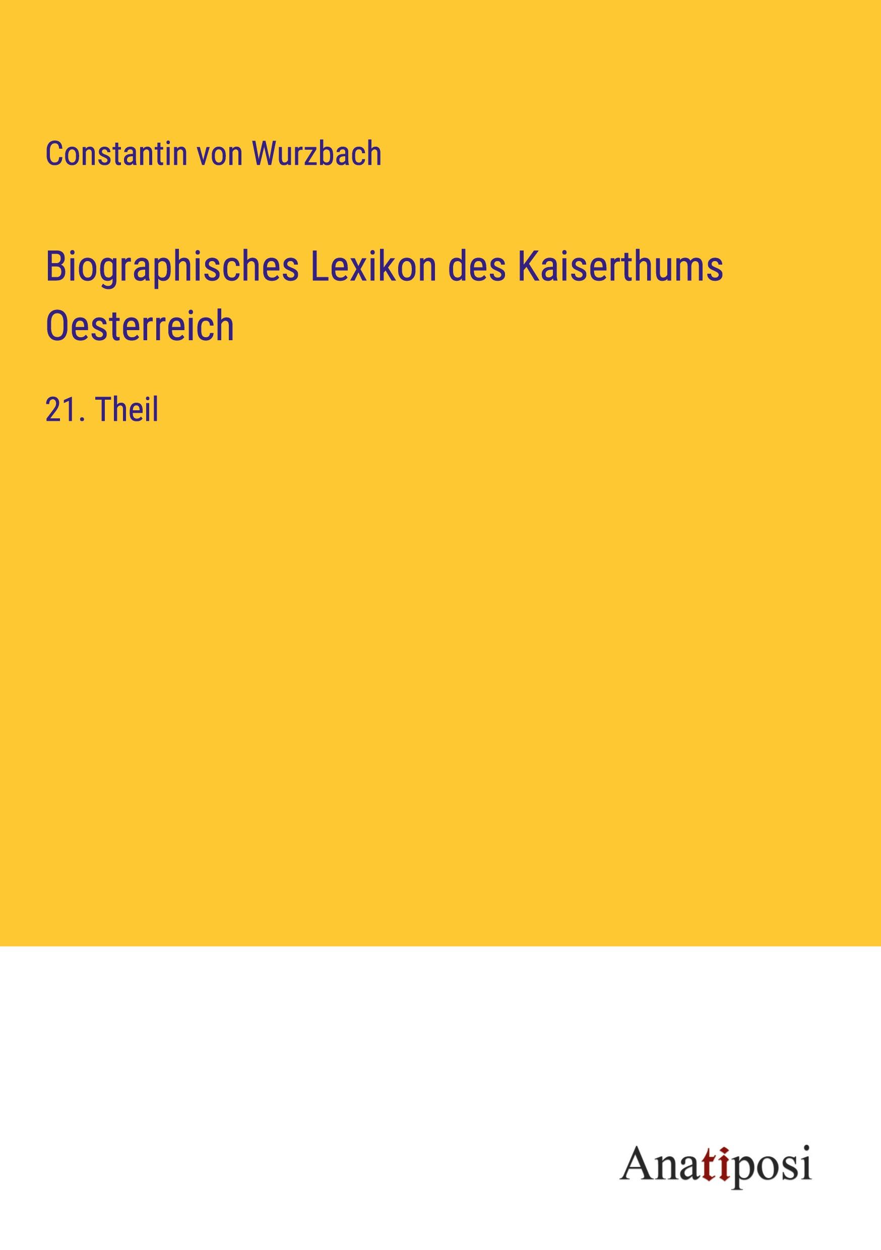 Vorderes Coverbild Biographisches Lexikon des Kaiserthums Oesterreich