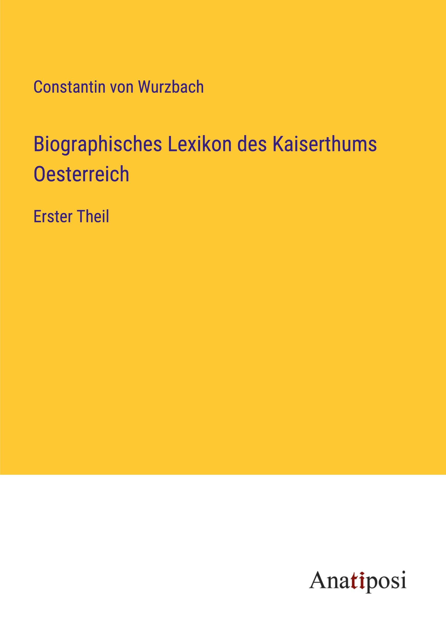 Vorderes Coverbild Biographisches Lexikon des Kaiserthums Oesterreich