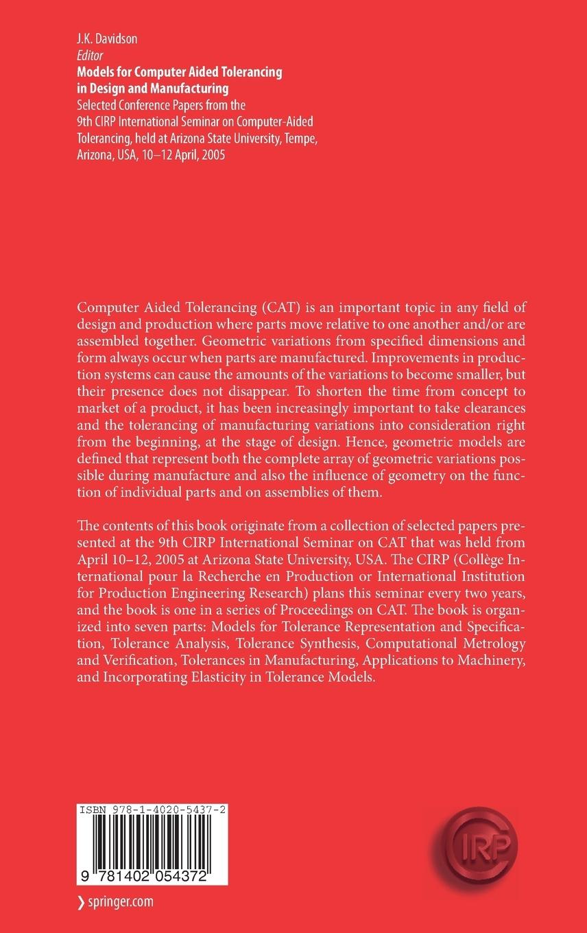 Rückseitencover Models for Computer Aided Tolerancing in Design and Manufacturing
