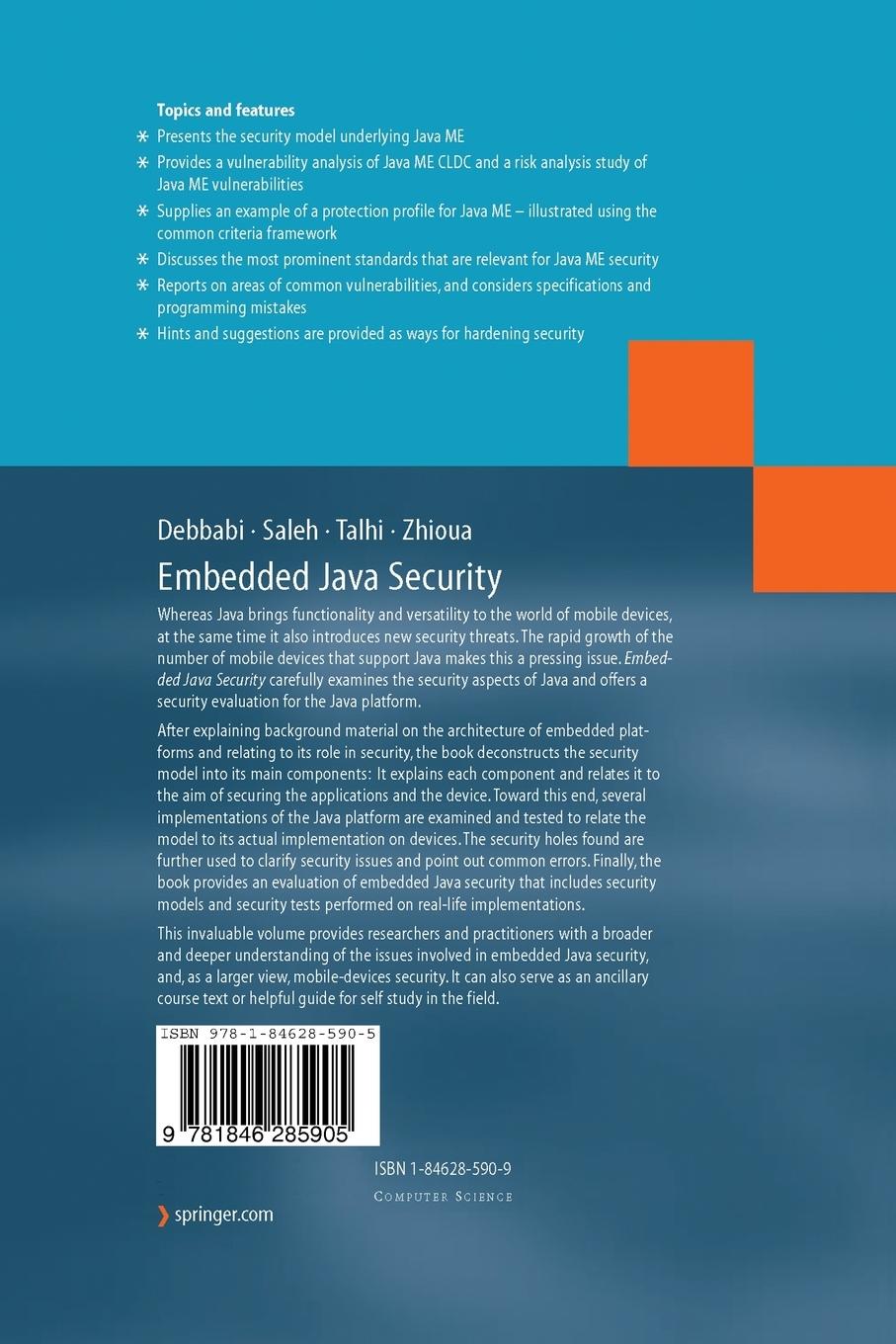 Rückseitencover Embedded Java Security