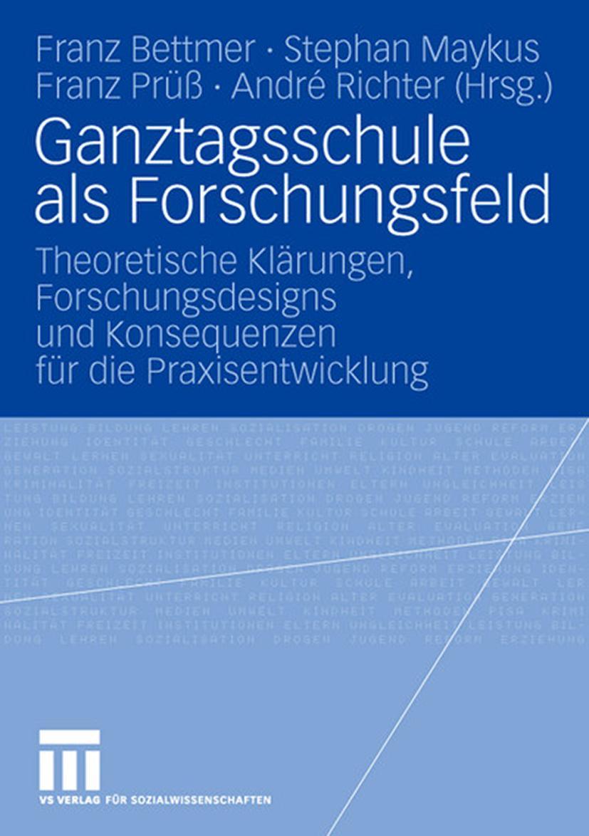Vorderes Coverbild Ganztagsschule als Forschungsfeld