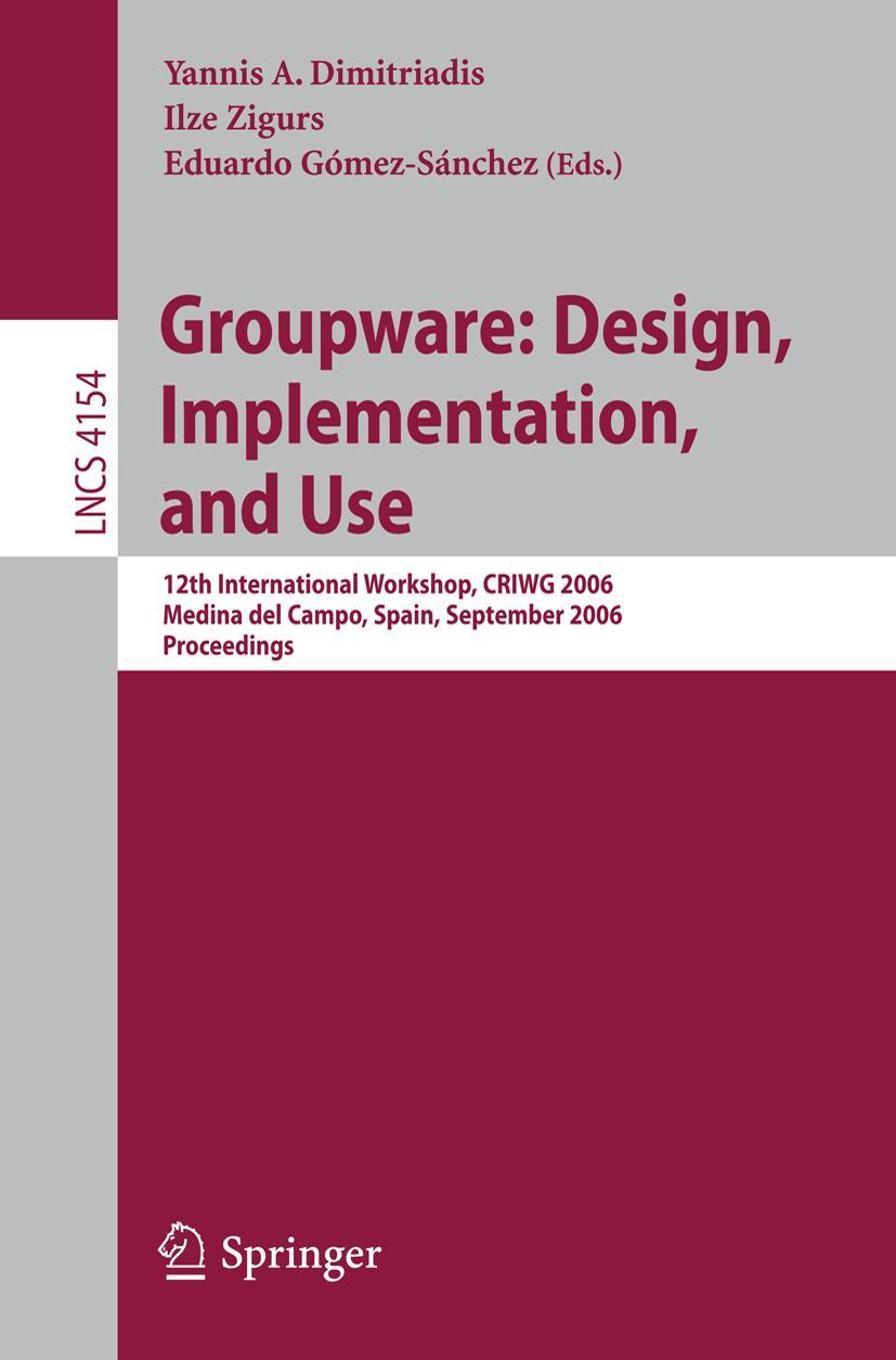 Vorderes Coverbild Groupware: Design, Implementation, and Use