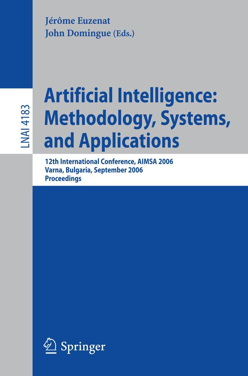 Vorderes Coverbild Artificial Intelligence: Methodology, Systems, and Applications