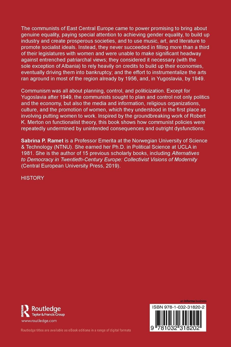 Rückseitencover East Central Europe and Communism