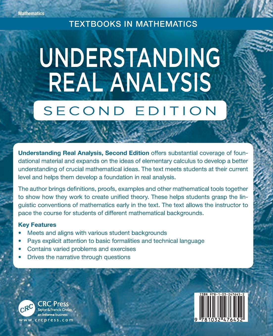 Rückseitencover Understanding Real Analysis