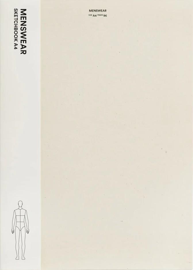 Beispielinhalt (Bild) Fashionary Menswear Sketchbook A4