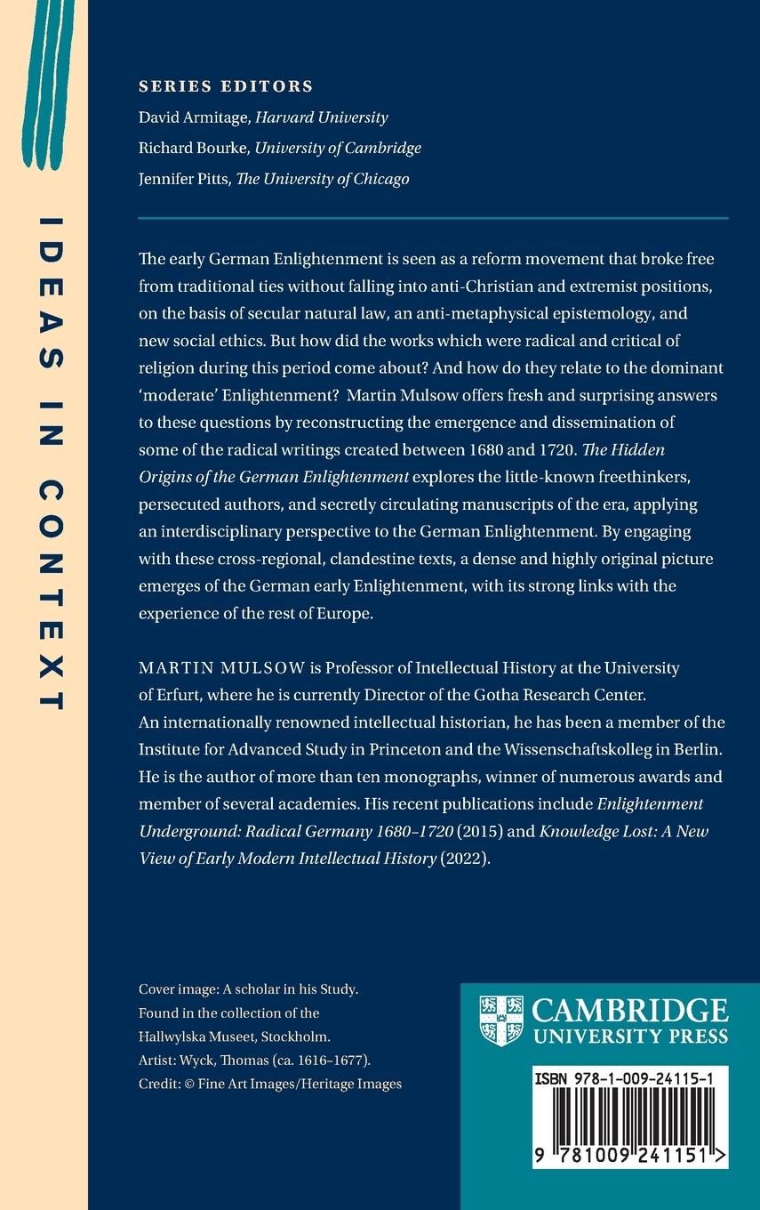 Rückseitencover The Hidden Origins of the German Enlightenment