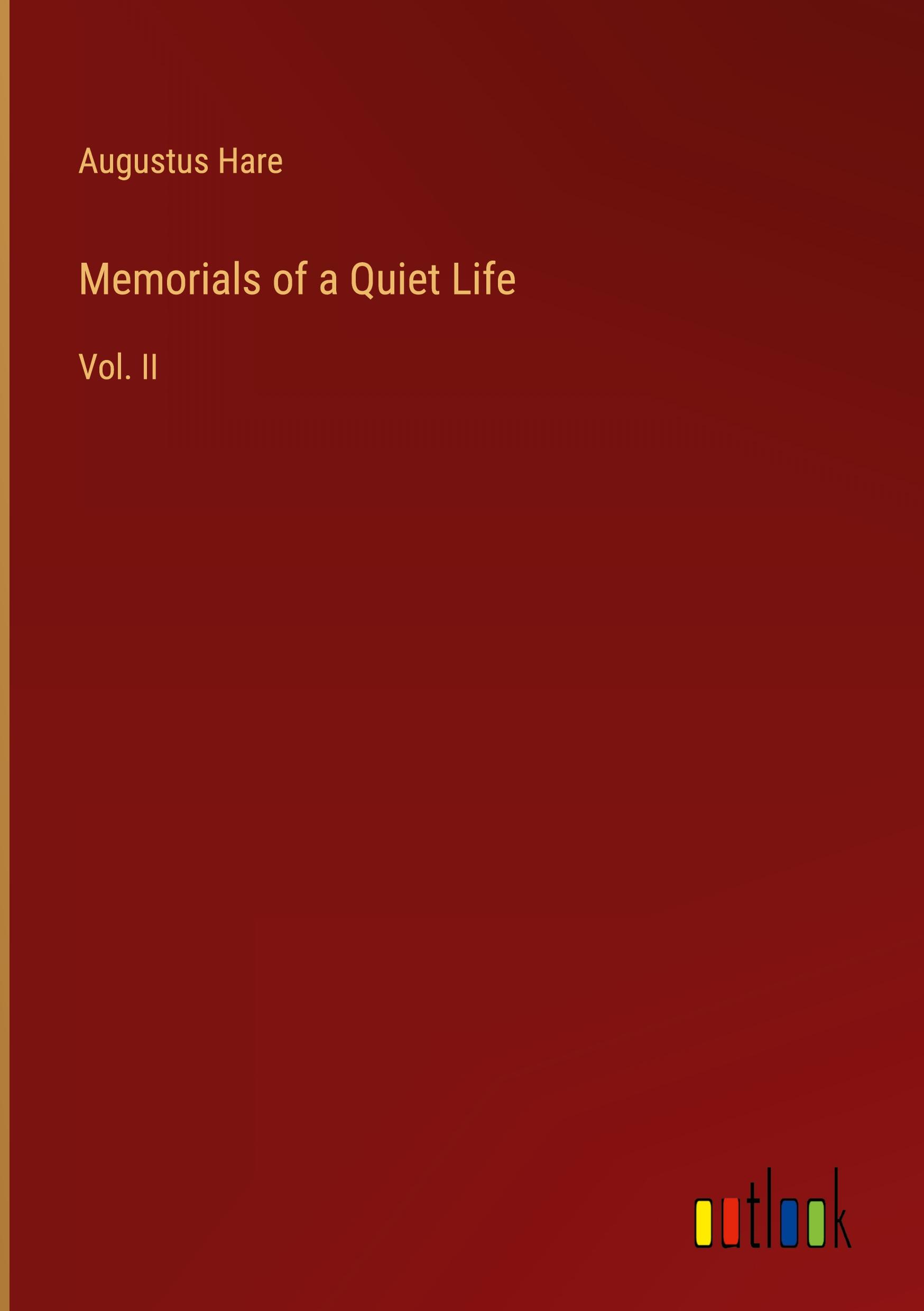 Vorderes Coverbild Memorials of a Quiet Life