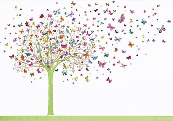Vorderes Coverbild Tree of Butterflies Note Cards (14 Cards, 15 Self-Sealing Envelopes)